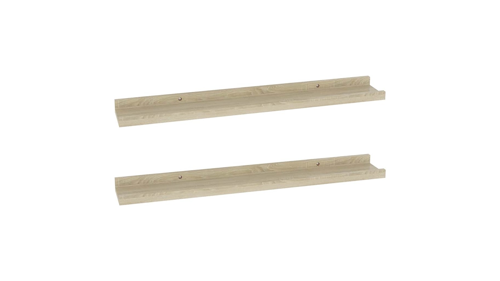 vidaXL 2 Piece Sonoma Oak Wall Shelf - 60 x 9 x 3cm