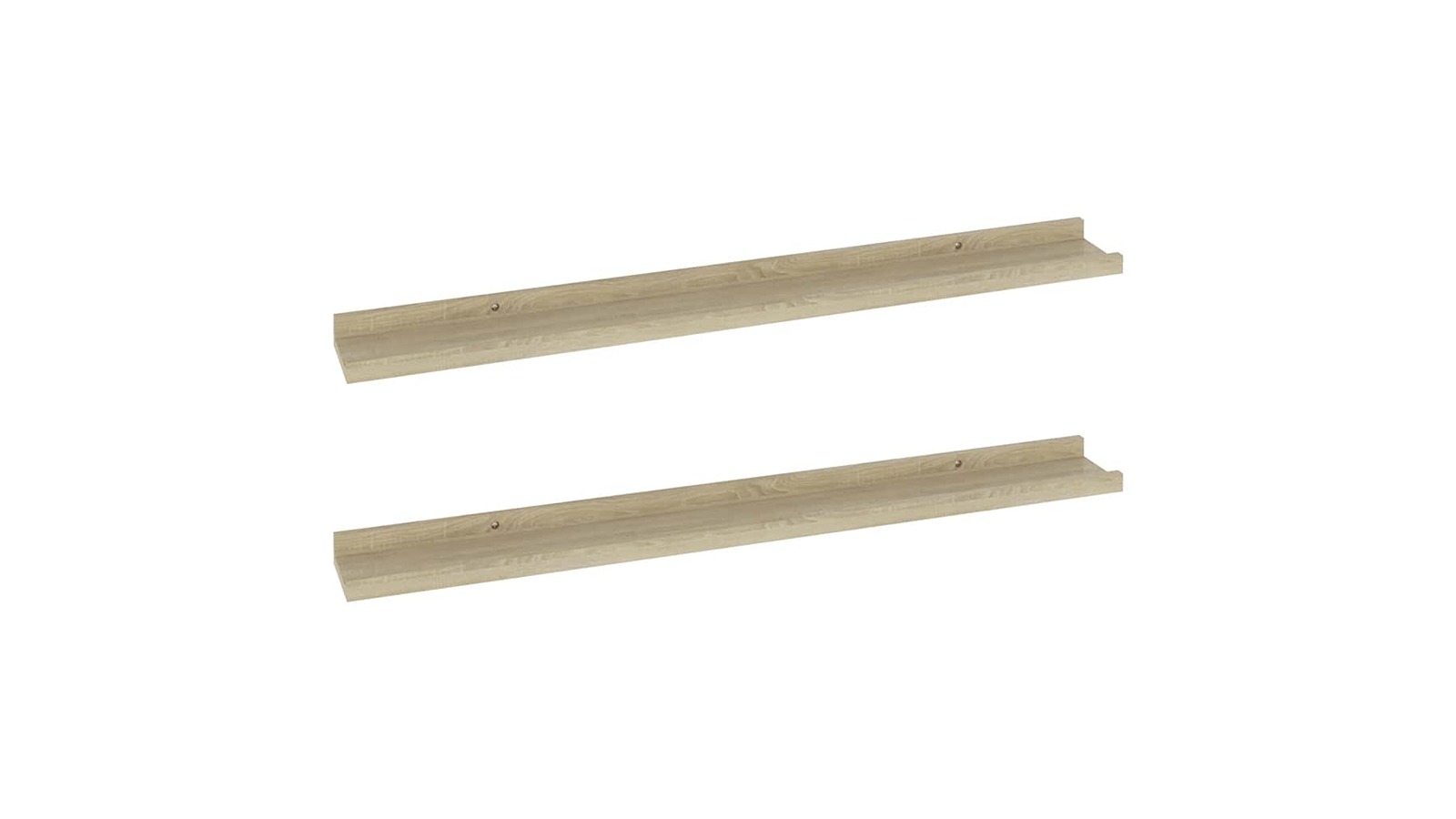 vidaXL 2 Piece Sonoma Oak Wall Shelf - 80 x 9 x 3cm