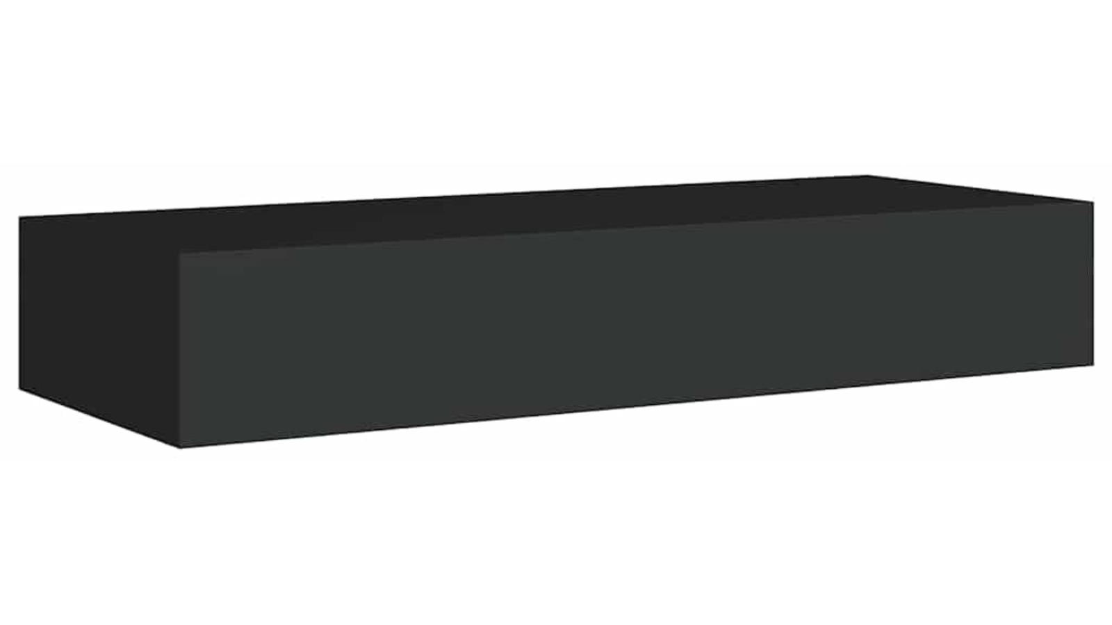 vidaXL Black 60 x 23.5 x 10cm MDF Wall-Mounted Drawer Shelf