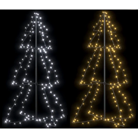 vidaXL 78 x 120cm Christmas Cone Tree 160 LED Indoor and Outdoor