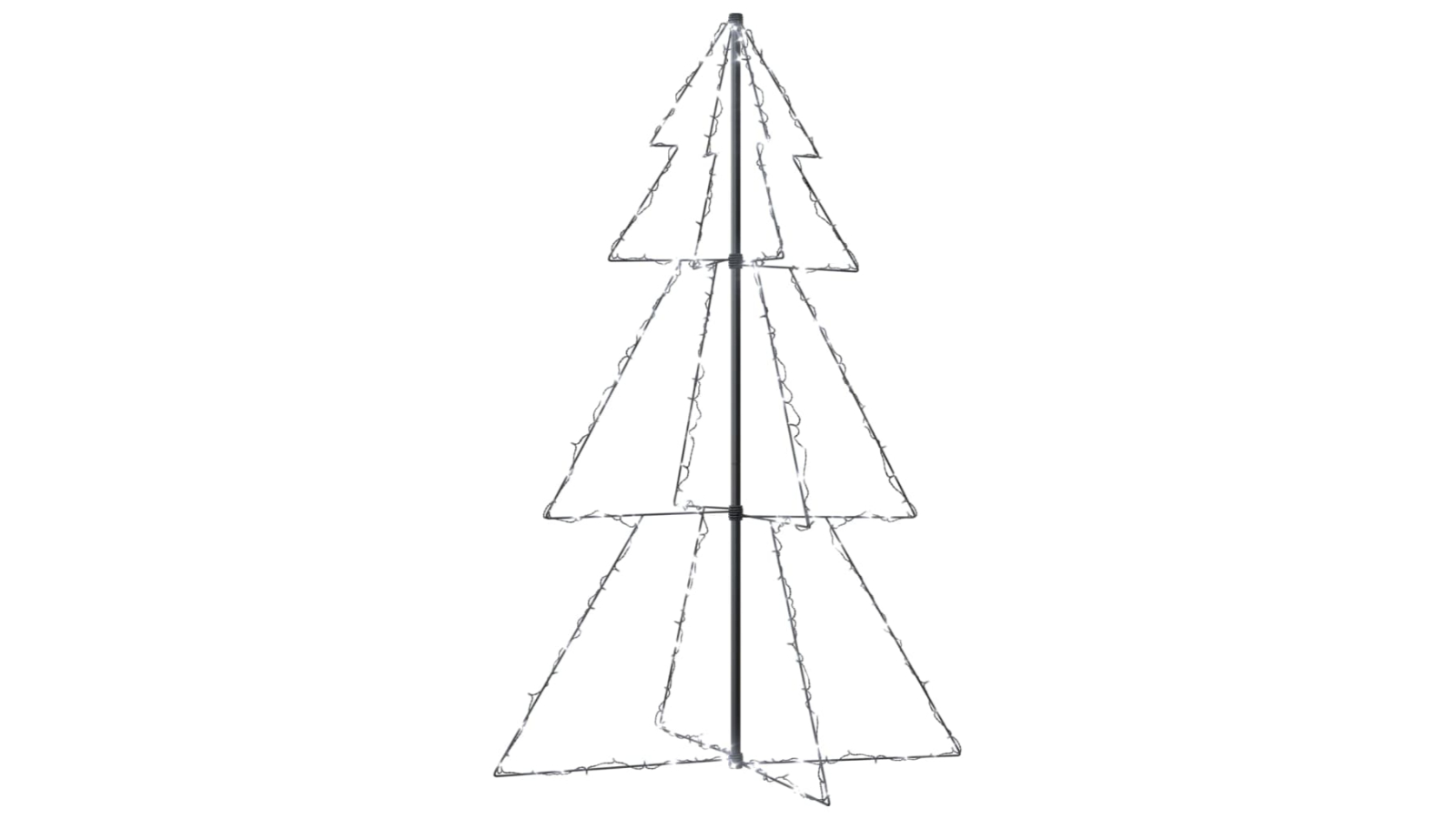 vidaXL 98 x 150cm Christmas Cone Tree 200 LED Indoor and Outdoor - Cold White