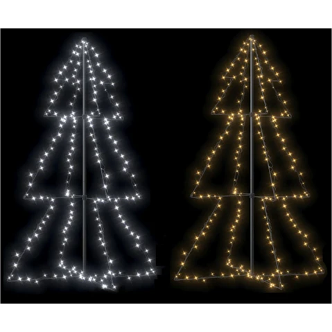 vidaXL 98 x 150cm Christmas Cone Tree 200 LED Indoor and Outdoor