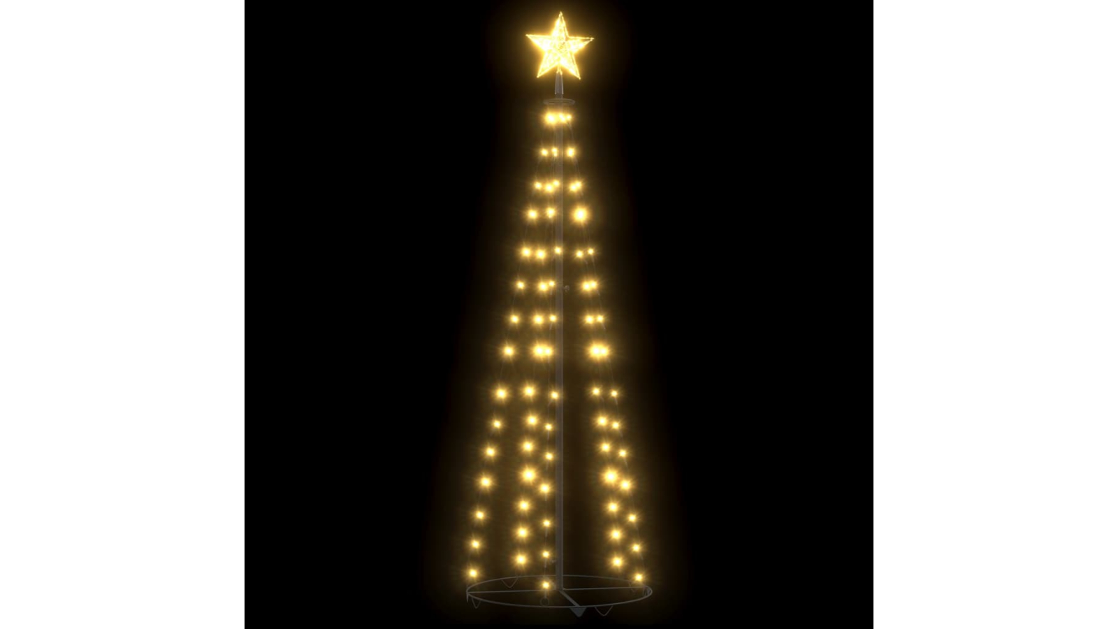 vidaXL Christmas Cone Tree 70 Warm White LEDs Decoration - 50 x 120cm