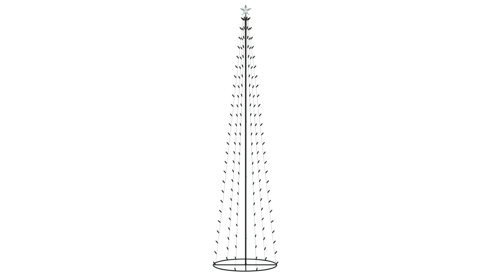 vidaXL Christmas Cone Tree 136 Warm White LED Decoration - 70 x 240cm