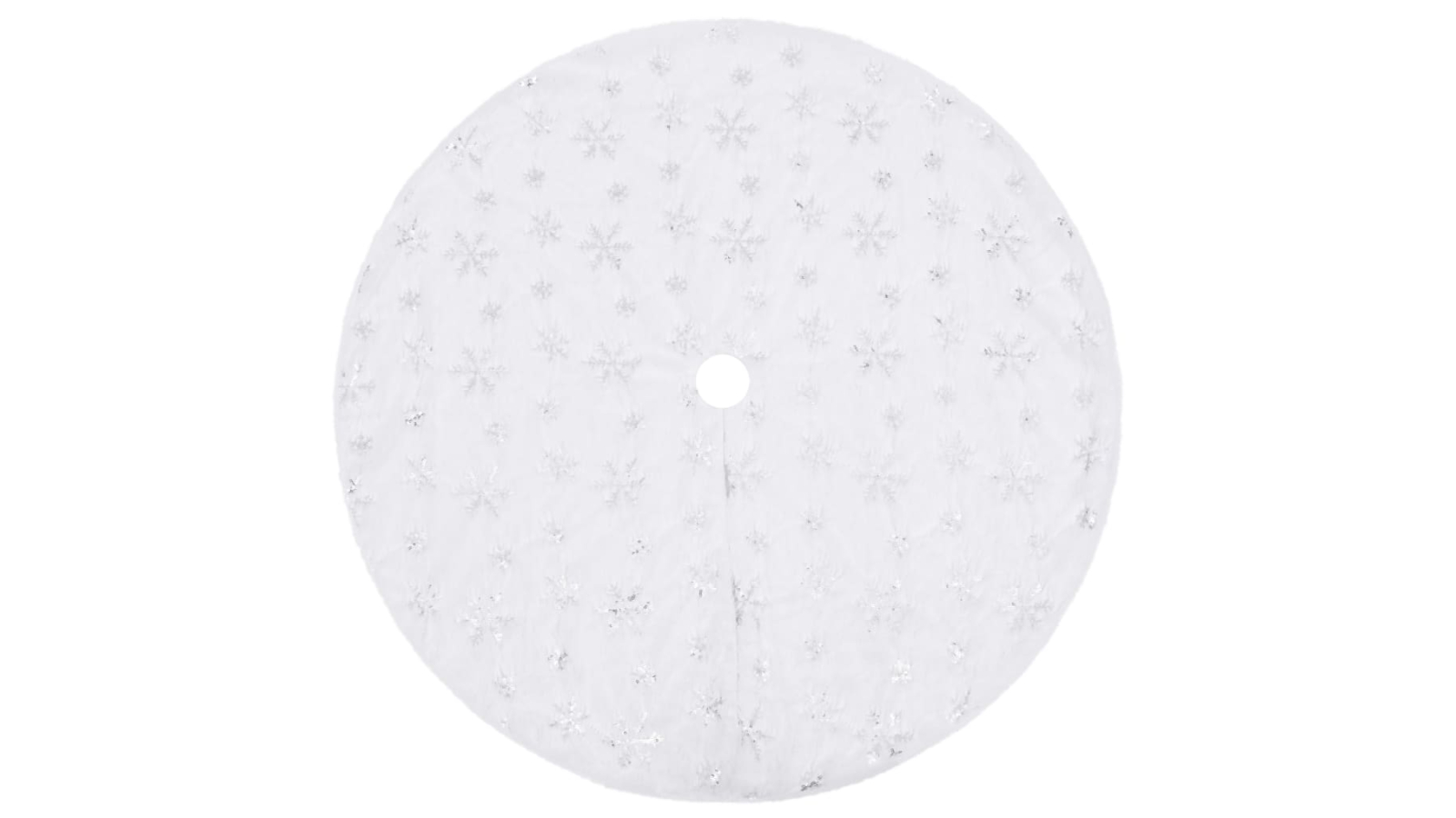 vidaXL Luxury Christmas Tree Skirt White Faux Fur 122cm Harvey Norman