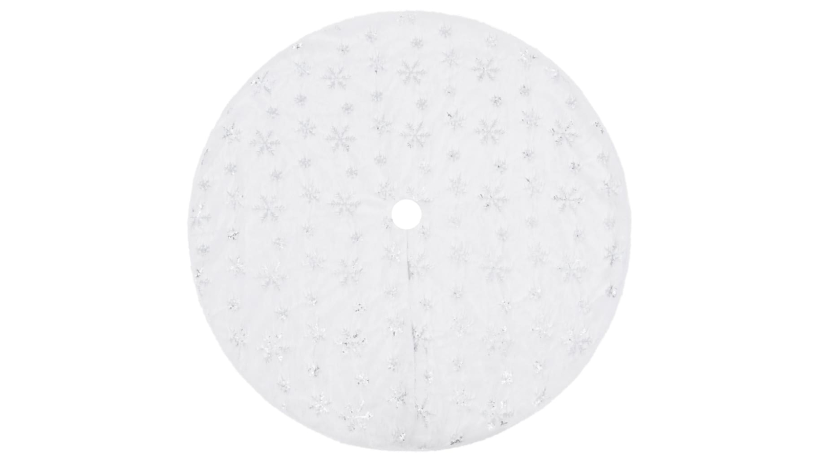 vidaXL Luxury Christmas Tree Skirt White Faux Fur - 150cm