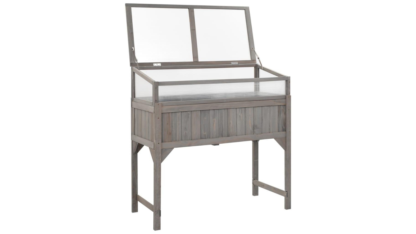 vidaXL Raised Bed with Greenhouse Solid Fir Wood - 110x54x120cm 