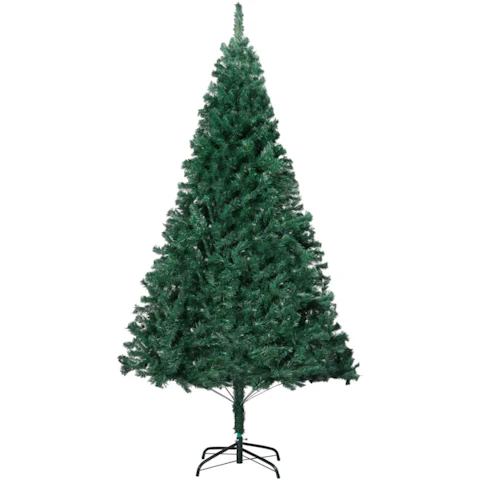 vidaXL Green Artificial Pre-lit Christmas Tree with Thick Branches - 240cm