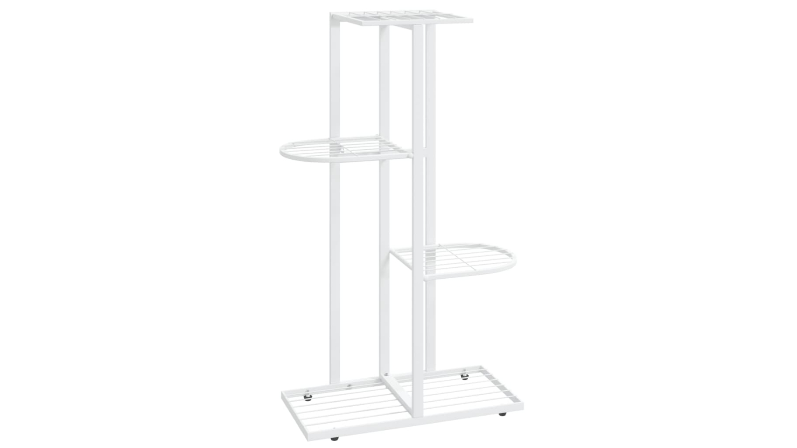 vidaXL 4-Floor 43 x 22 x 76cm Metal Flower Stand - White