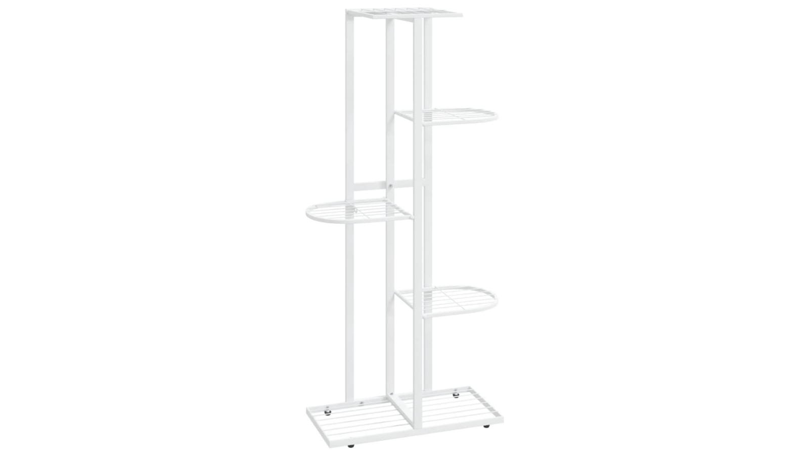 vidaXL 5-Floor 43 x 22 x 98cm Metal Flower Stand - White