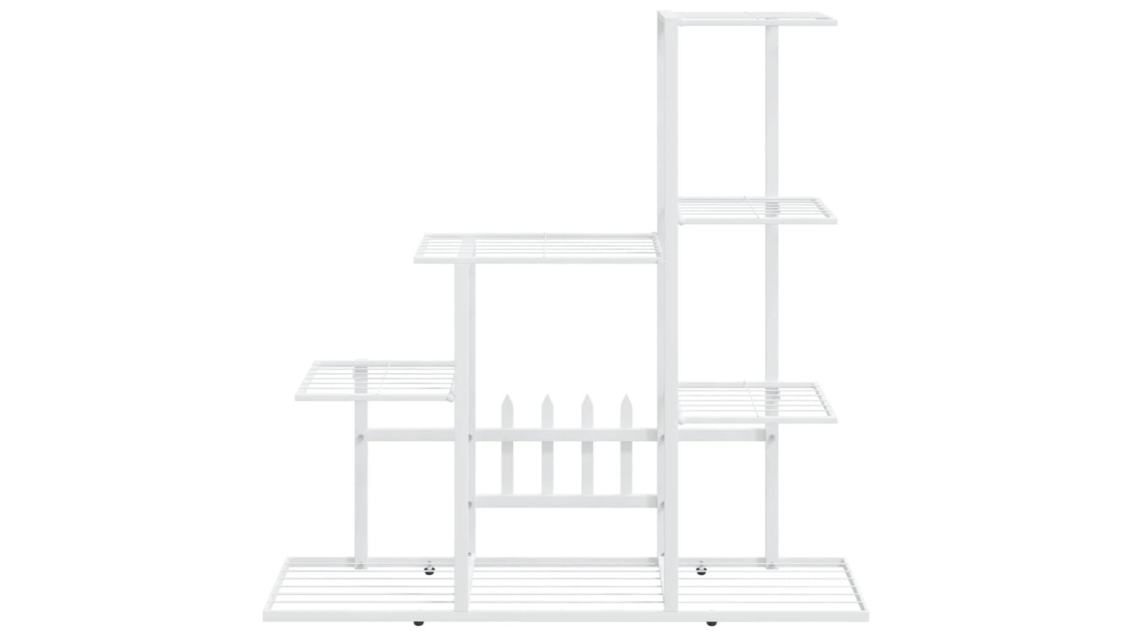 vidaXL Metal 94.5 x 25 x 88cm Flower Stand - White 