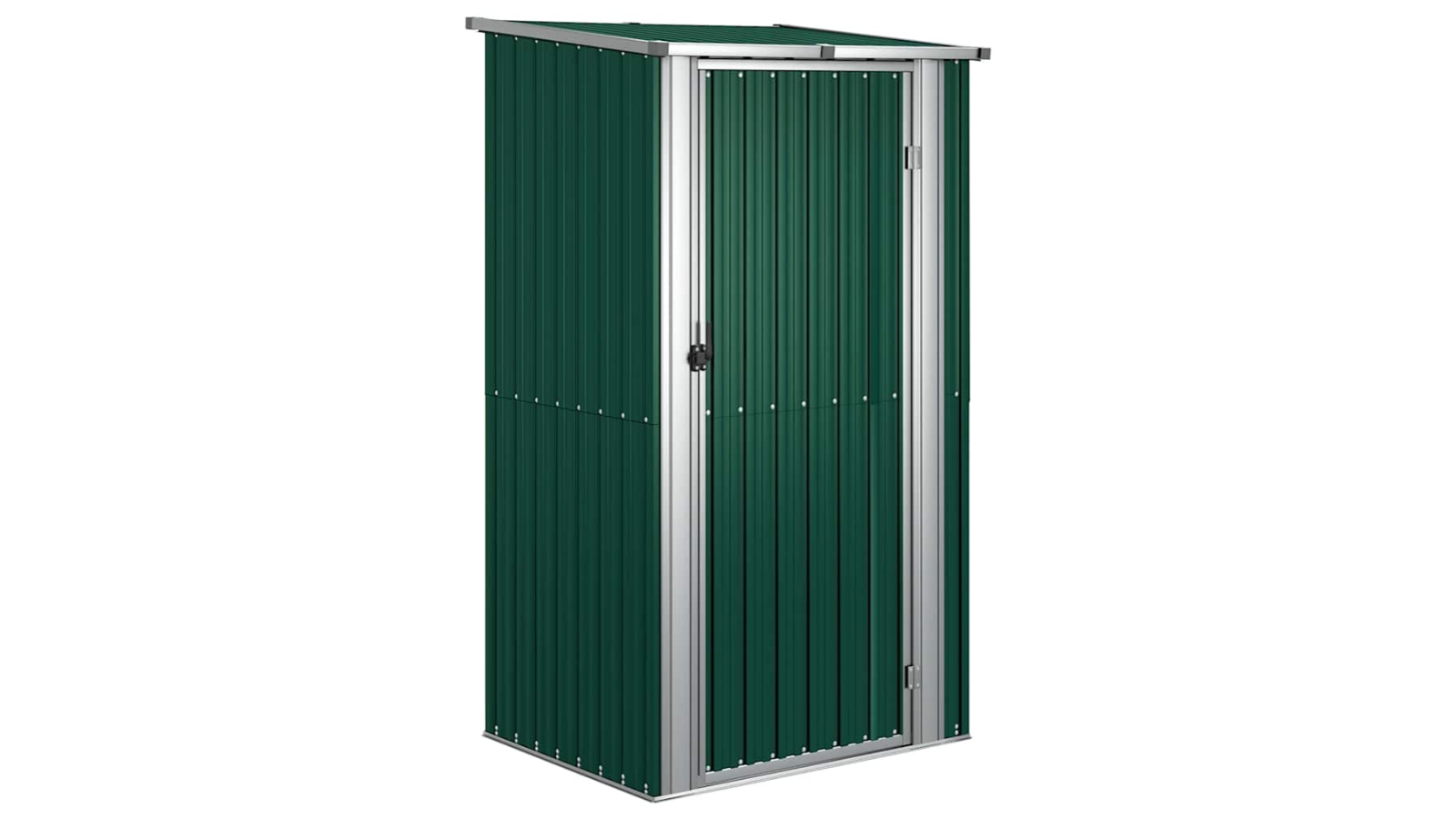 vidaXL Green Galvanised Steel 118.5 x 97 x 209.5cm Garden Shed
