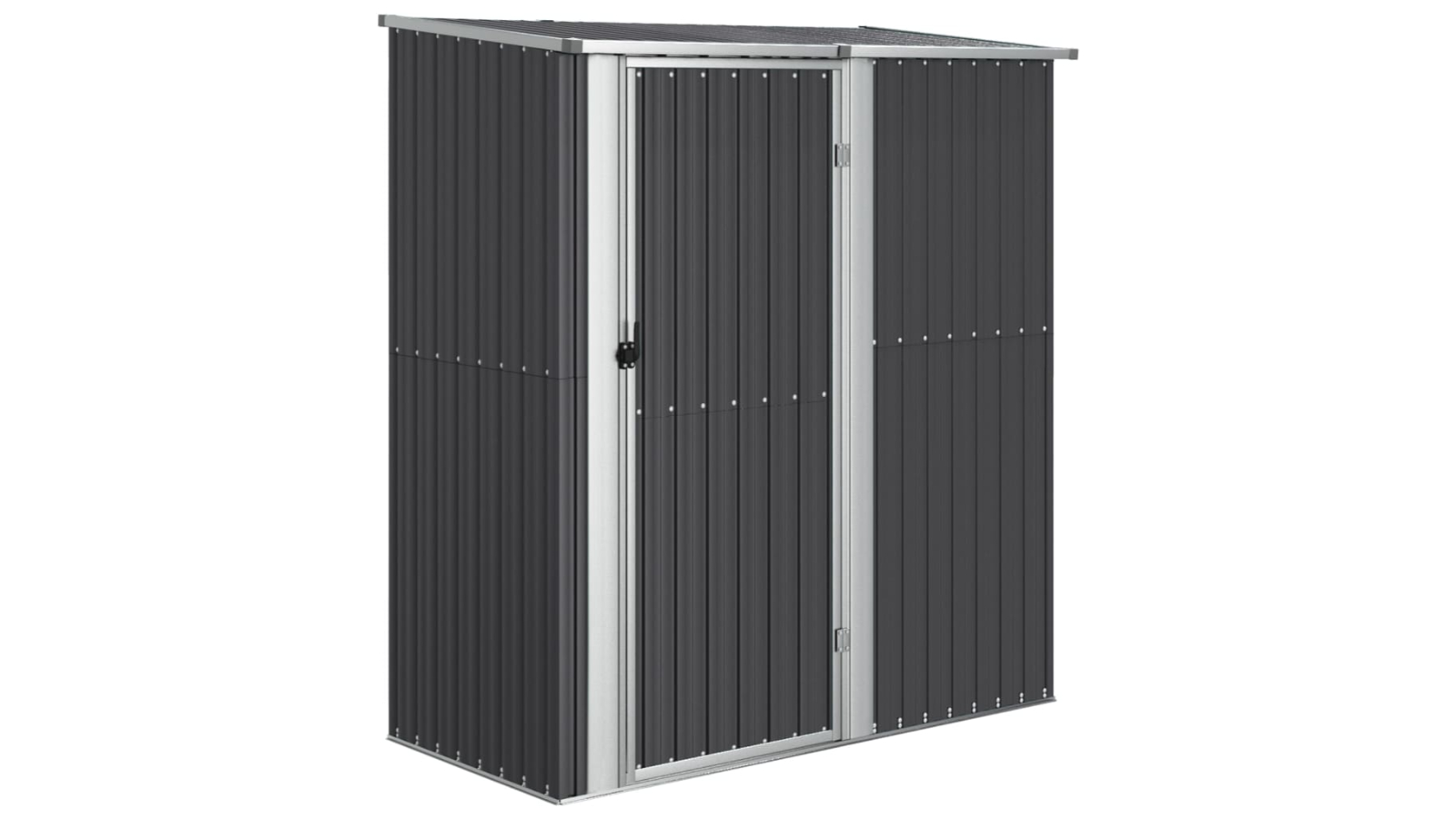 vidaXL Galvanised Steel Anthracite Garden Shed - 180.5 x 97 x 209.5cm