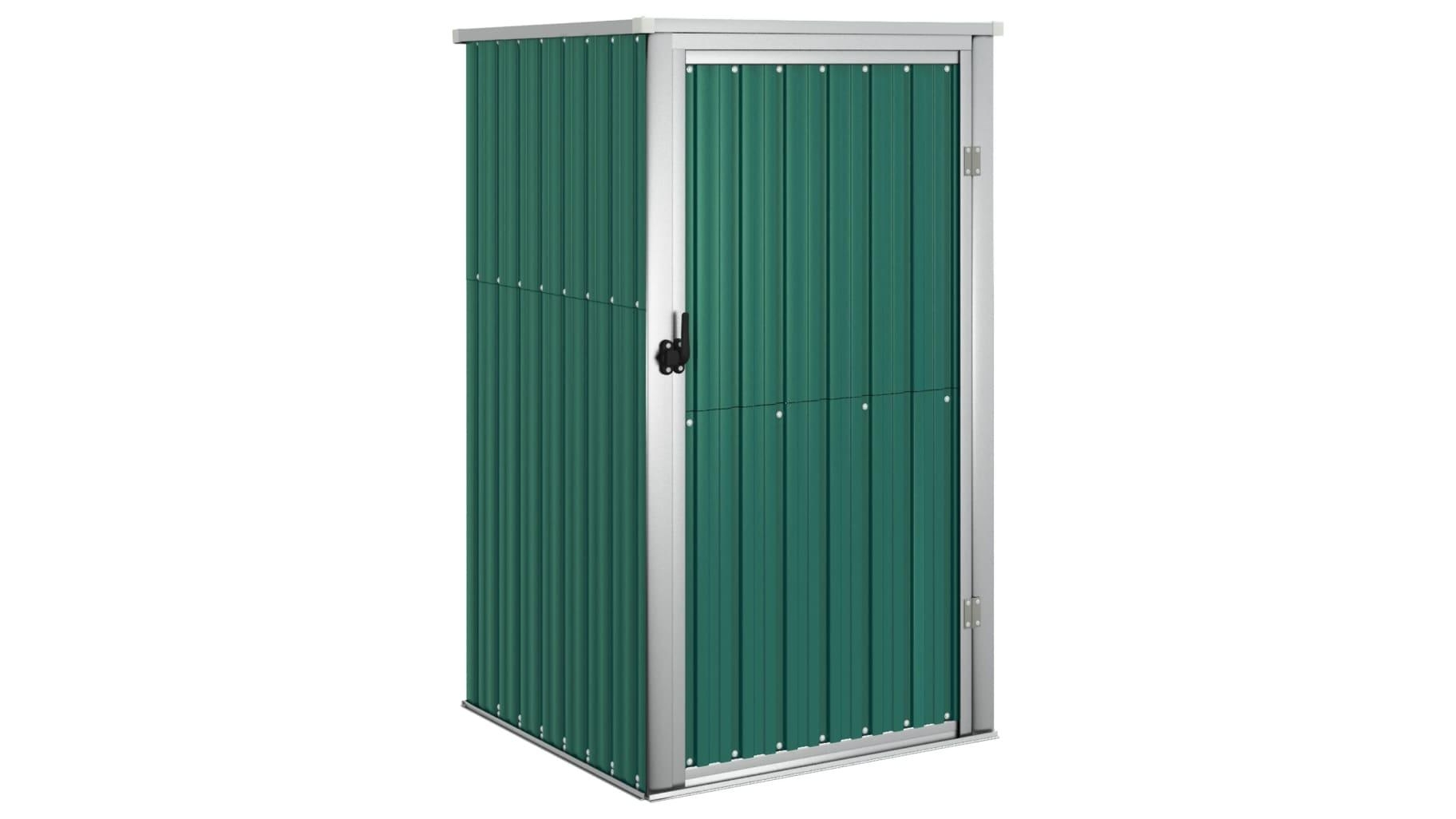 vidaXL Galvanised Steel Green Garden Tool Shed - 88 x 89 x 161cm