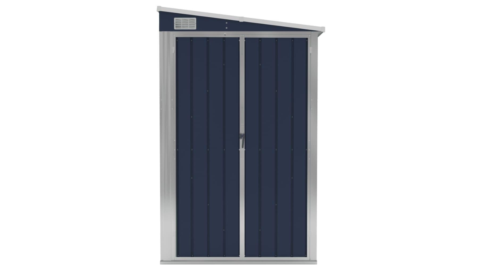 vidaXL Galvanised Steel 118 x 194 x 178cm Wall-mounted Garden Shed - Anthracite