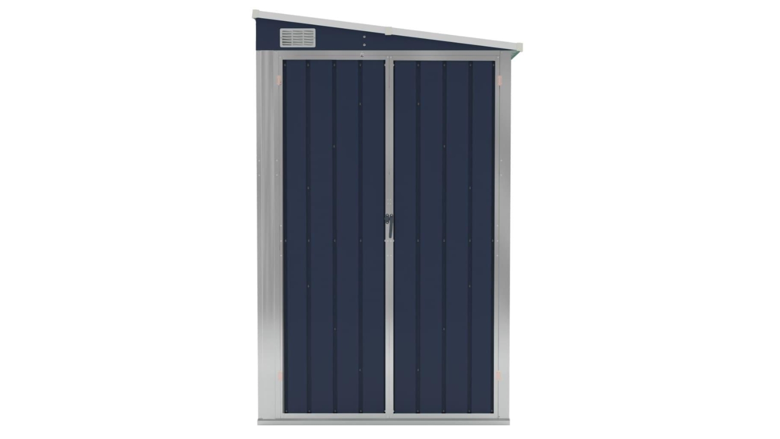 vidaXL Galvanised Steel 118 x 288 x 178cm Wall-mounted Garden Shed - Anthracite