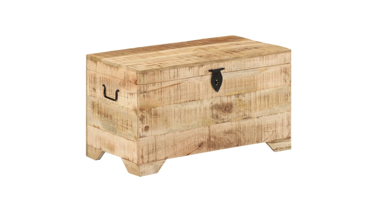 vidaXL Solid Rough Mango Wood Storage Chest Harvey Norman