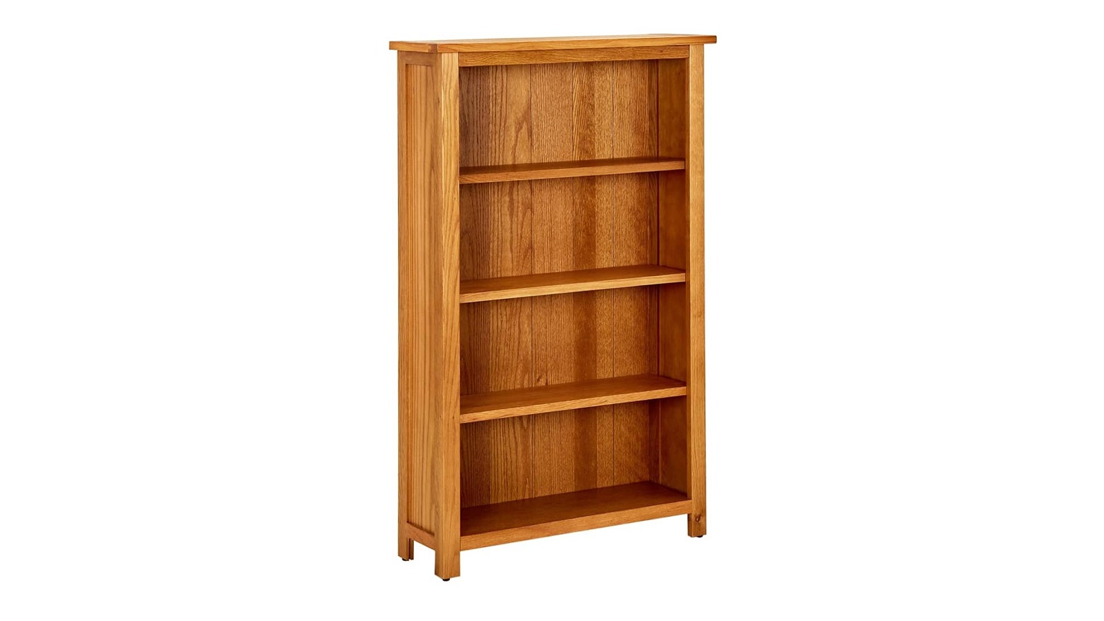 vidaXL 4-Tier Solid Oak Wood 70 x 22 x 110cm Bookcase