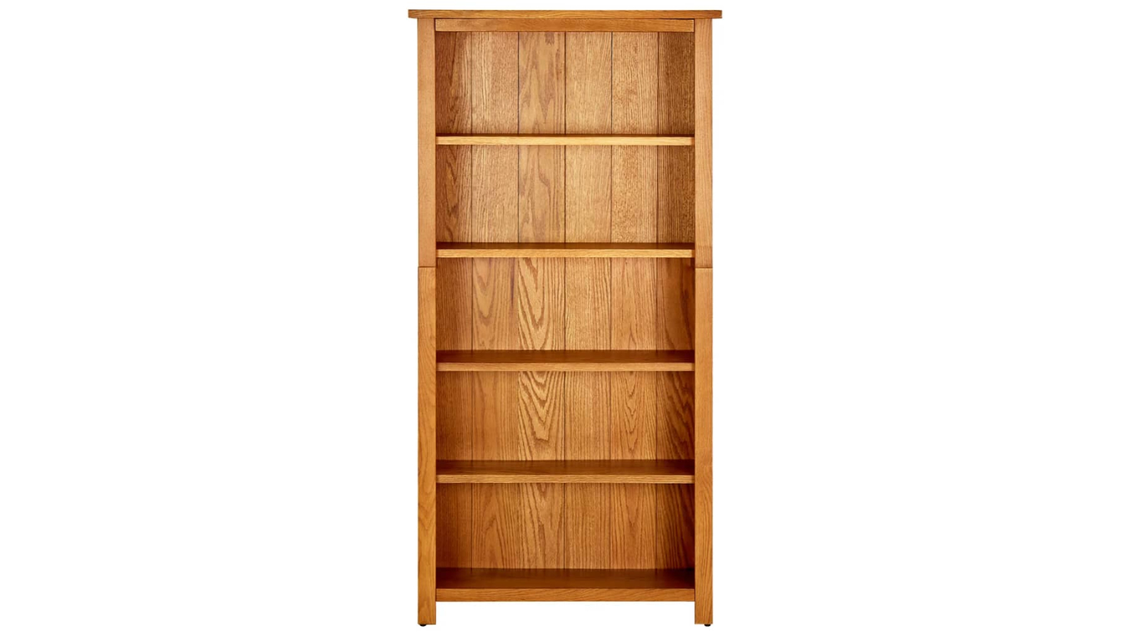vidaXL 5-Tier Solid Oak Wood 70 x 22 x 140cm Bookcase 