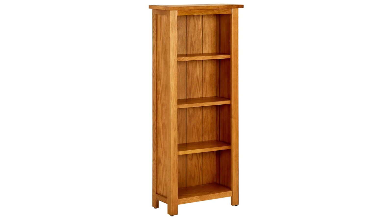 vidaXL 4-Tier Solid Oak Wood 45 x 22 x 110cm Bookcase