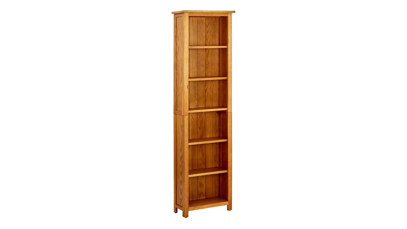 vidaXL 6-Tier Oak Solid Wood 52 x 22 x 180cm Bookcase