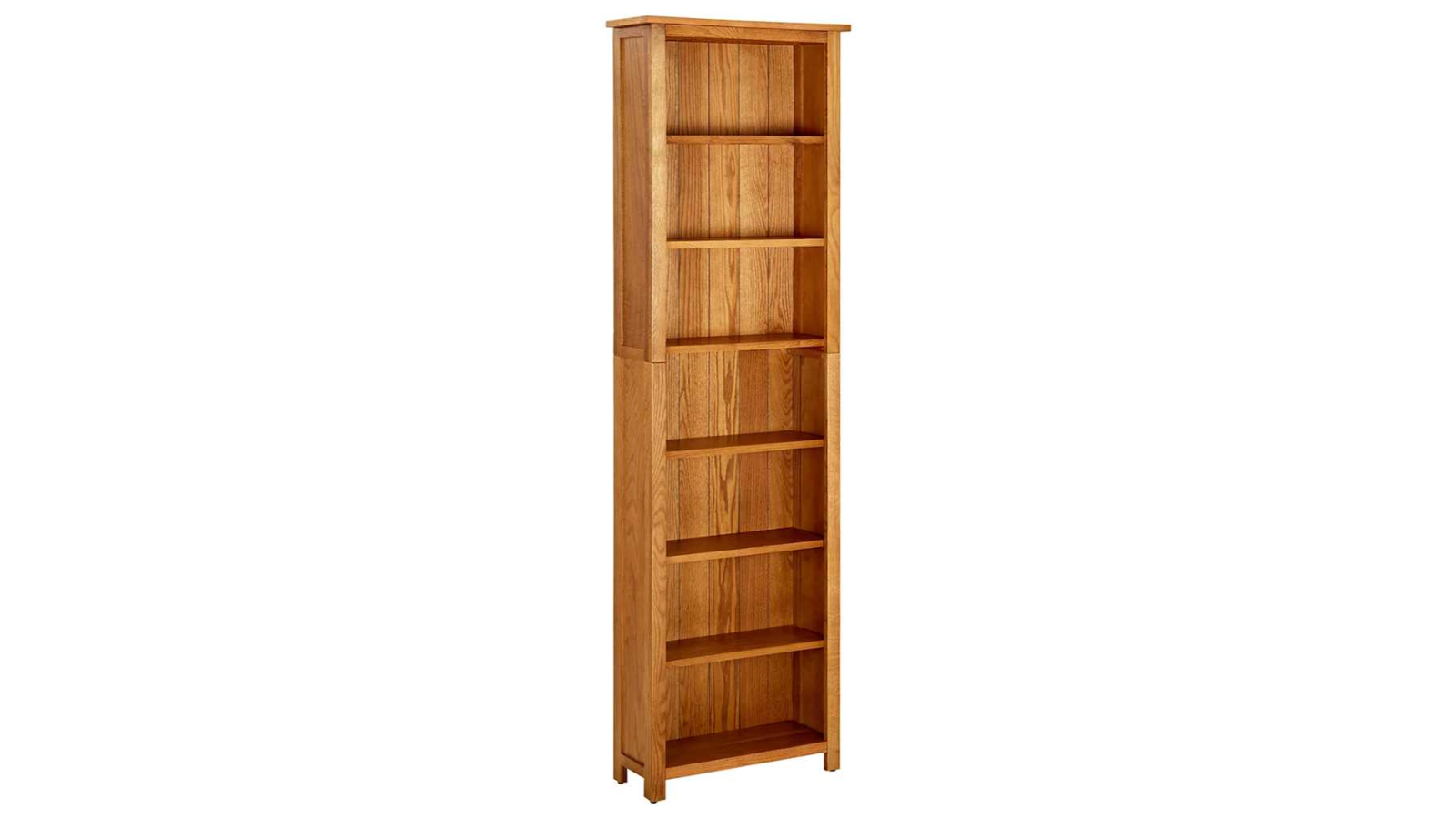 vidaXL 7-Tier Solid Wood Oak 60 x 22 x 200cm Bookcase