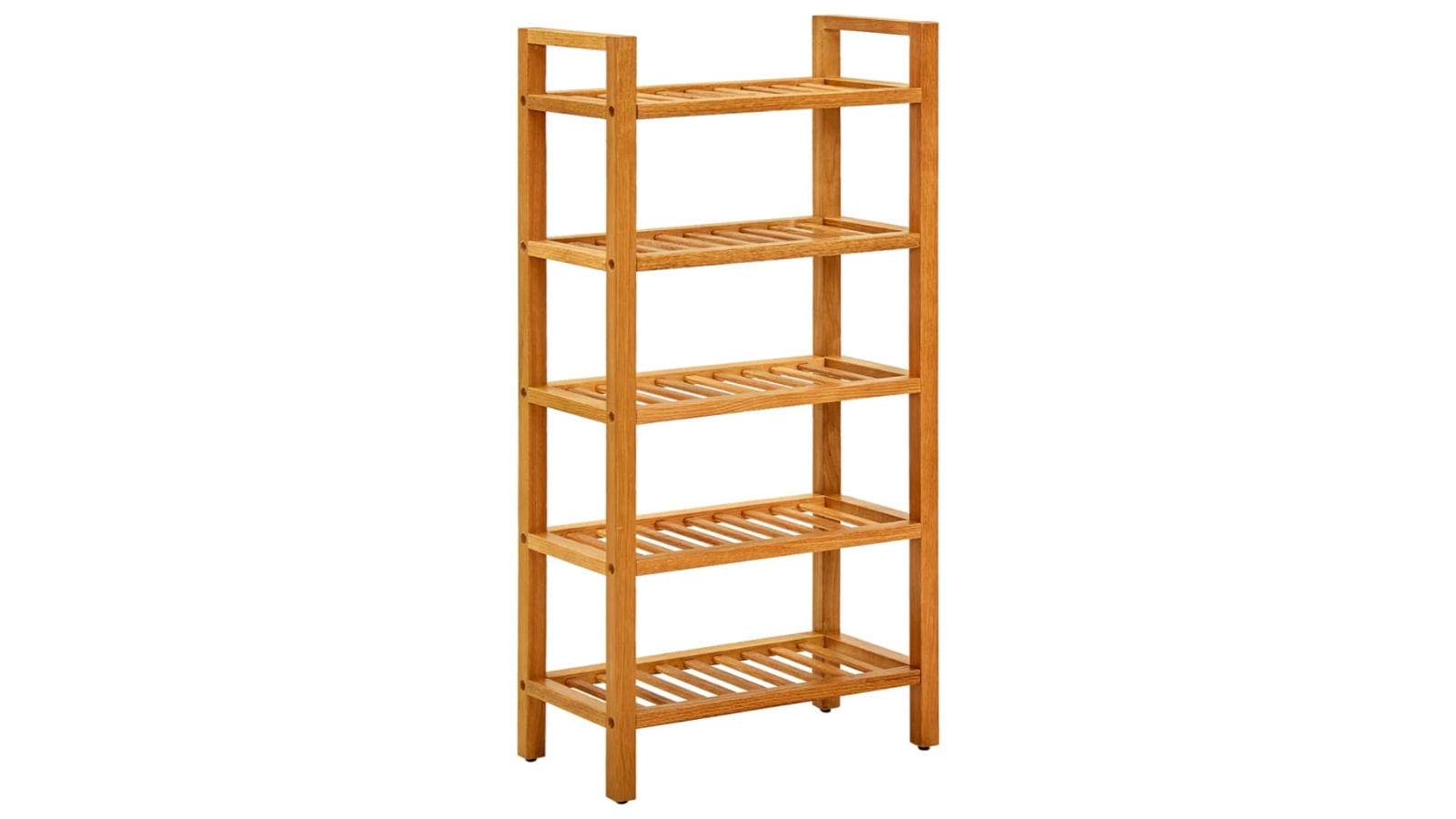 vidaXL Oak Solid Wood Shoe Rack with 5-Shelves -  50 x 27 x 100cm