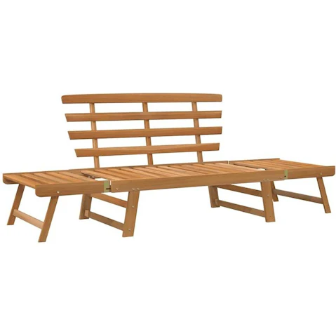 vidaXL 2-in-1 Solid Acacia Wood 190cm Garden Bench