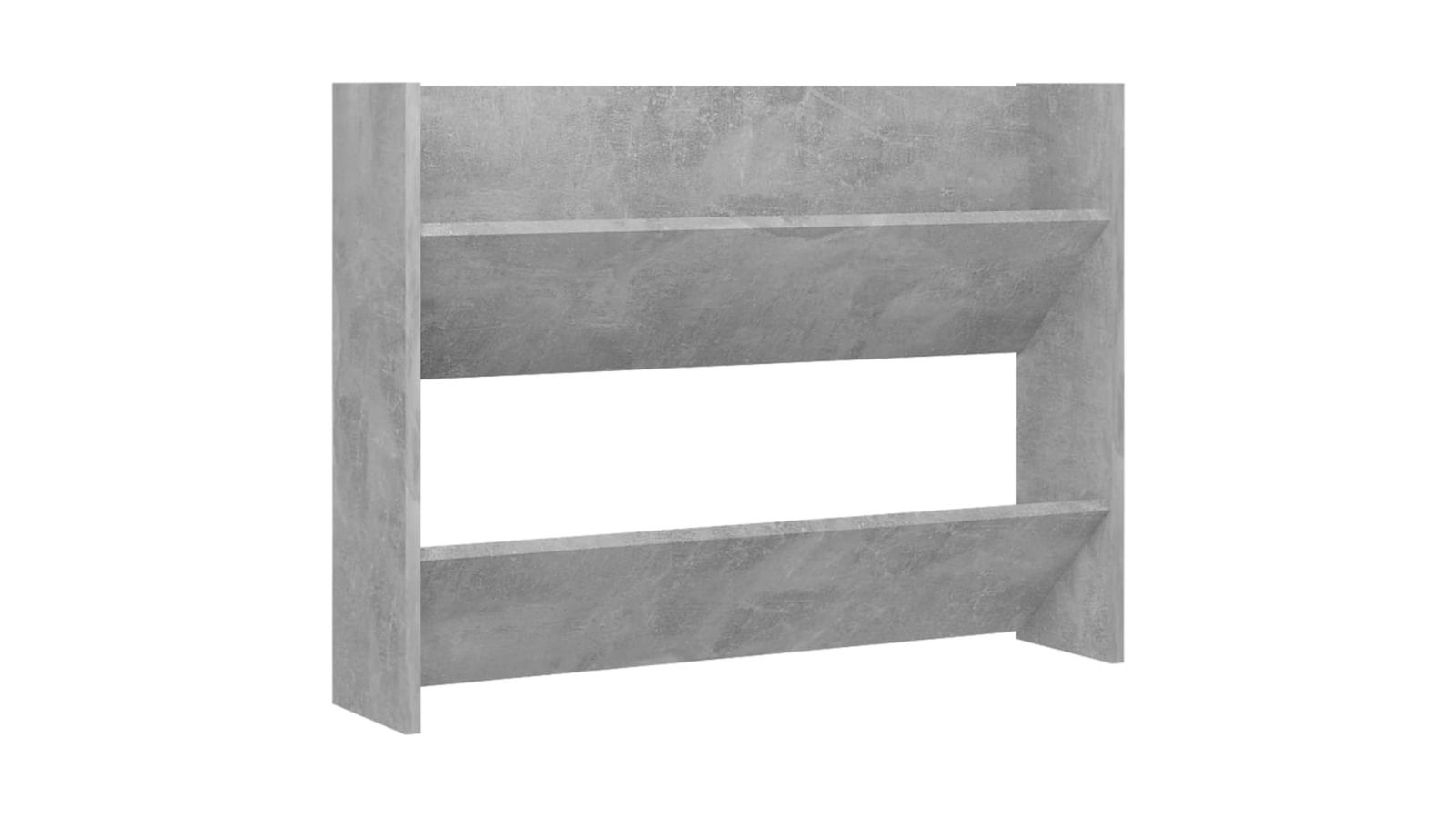 vidaXL Concrete Grey Engineered Wood Shoe Wall Cabinet - 80 x 18 x 60cm