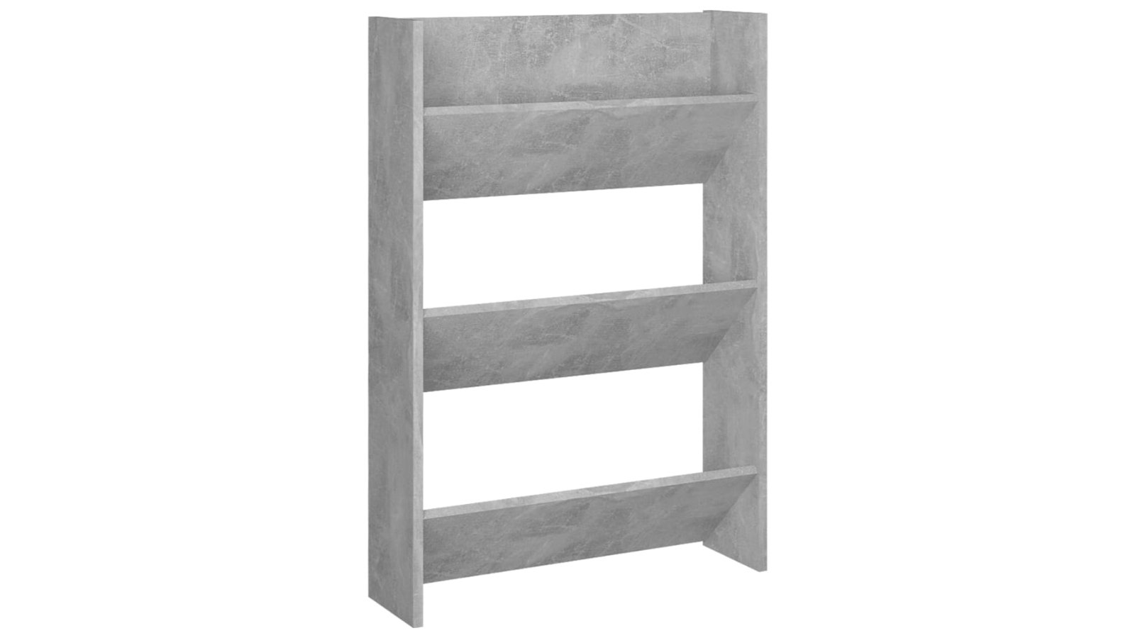 vidaXL Concrete Grey Engineered Wood Shoe Wall Cabinet - 60 x 18 x 90cm