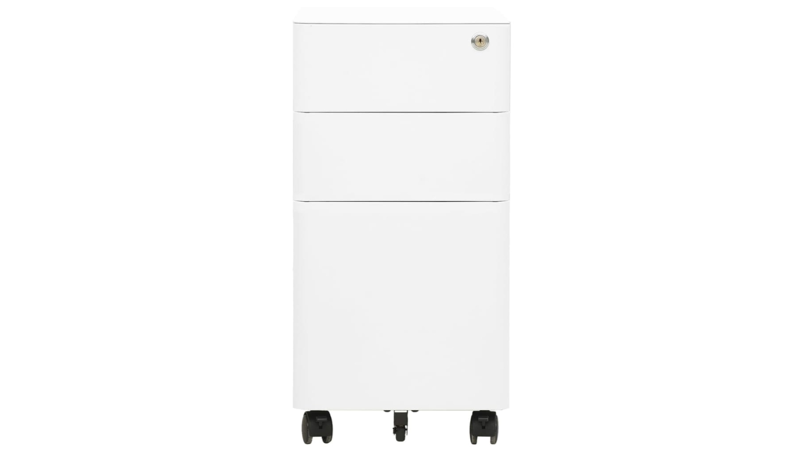 vidaXL Steel 30 x 45 x 59cm Mobile File Cabinet - White