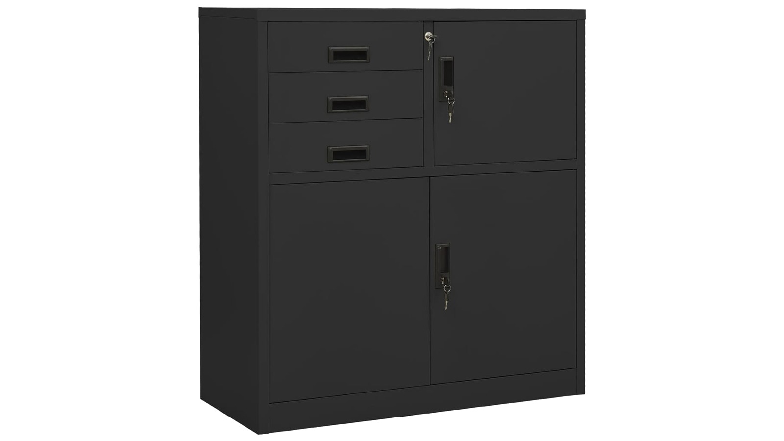 vidaXL Steel 90 x 40 x 102cm Office Cabinet - Anthracite