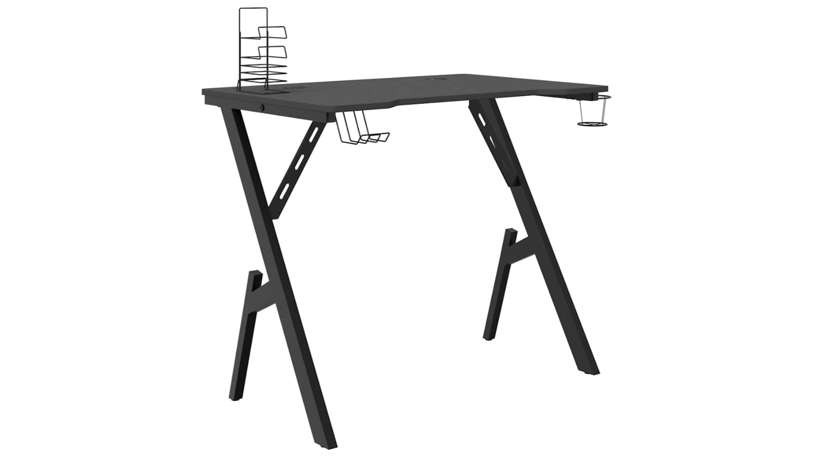 vidaXL Black 90 x 60 x 75cm Gaming Desk with Y-Shape Leg