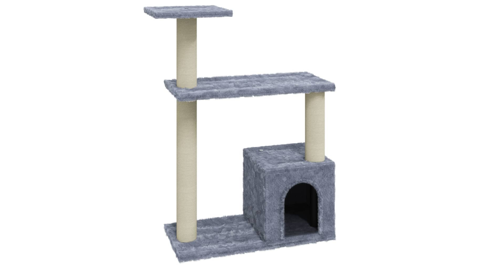 vidaXL Dark Grey Cat Tree with Sisal Scratching Post - 70cm