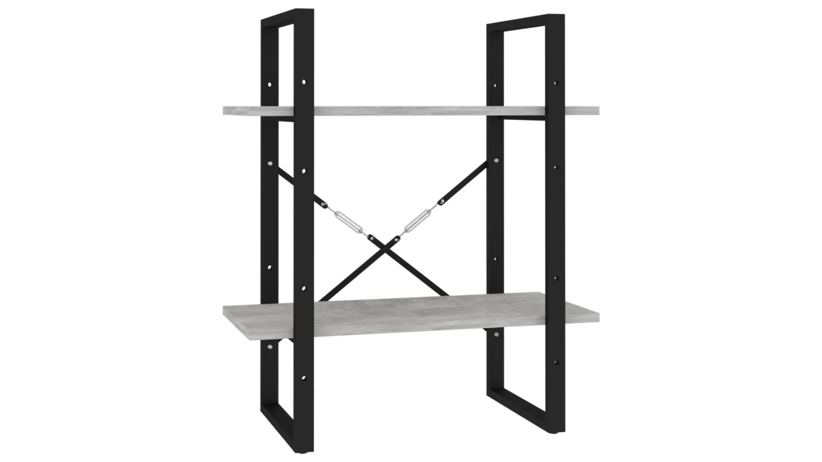 vidaXL 2-Tier Concrete Grey Engineered Wood 60 x 30 x 70cm Book Cabinet