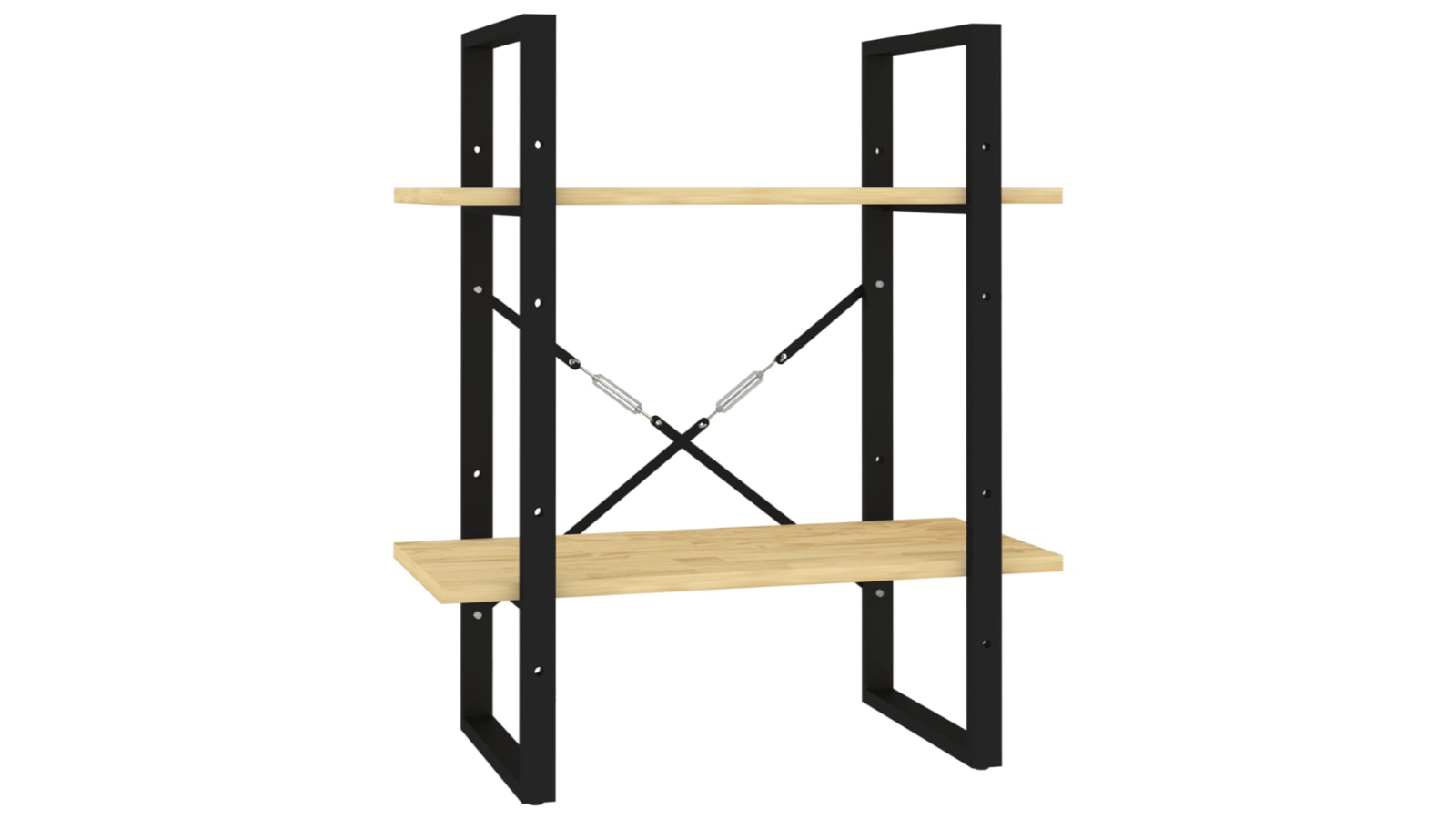 vidaXL Solid Pine Wood 60 x 30 x 70cm 2-Tier Book Cabinet