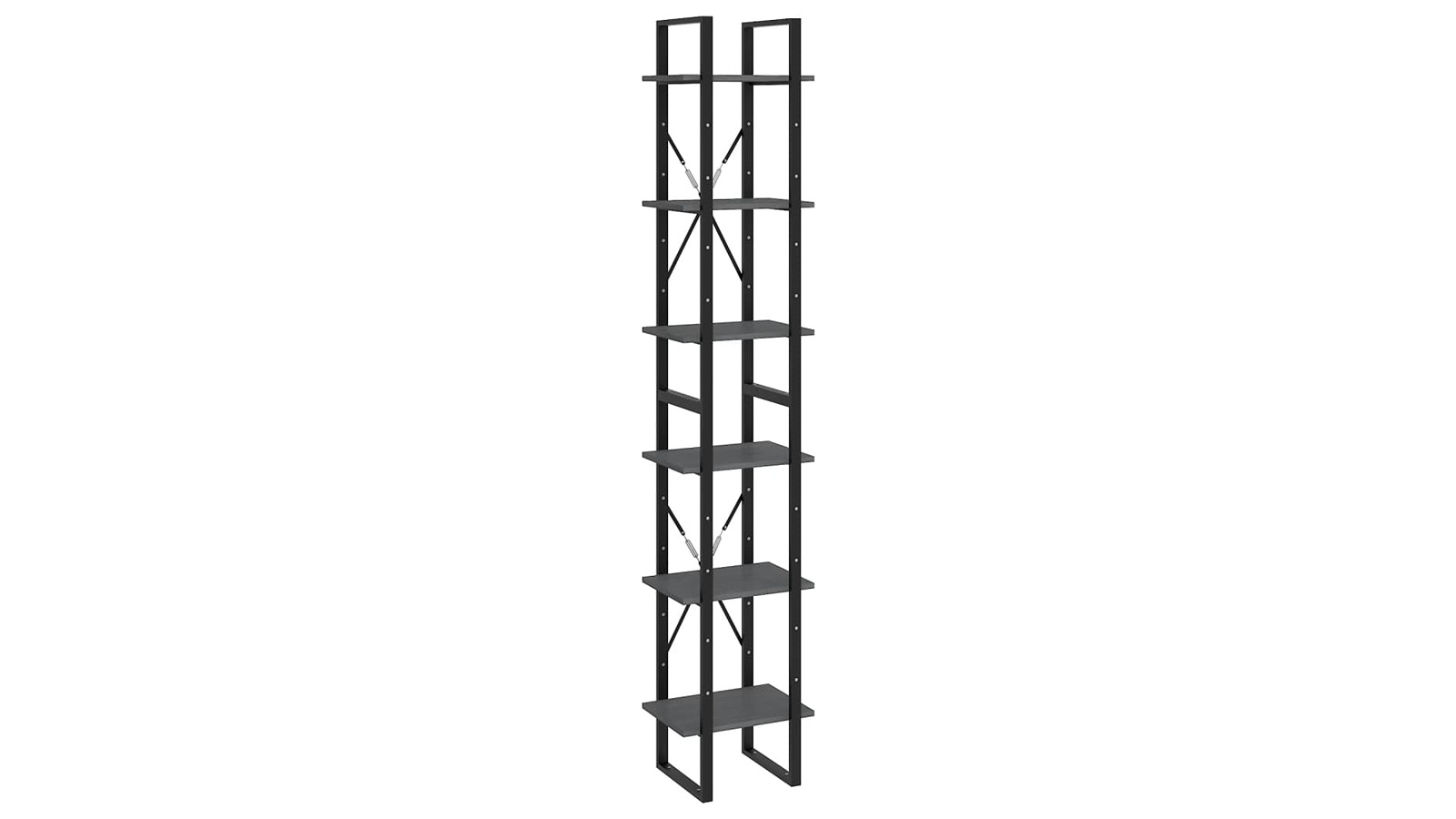 vidaXL Grey Solid Pine Wood 40 x 30 x 210cm High Cabinet
