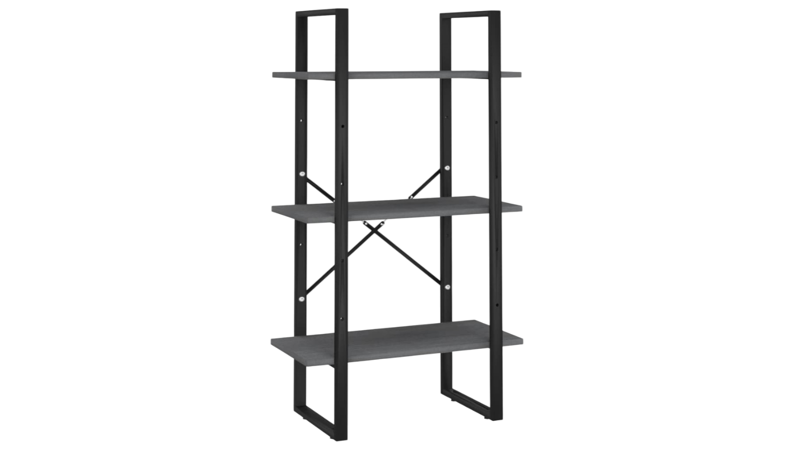 vidaXL Grey Solid Pine Wood 60 x 30 x 105cm Storage Shelf