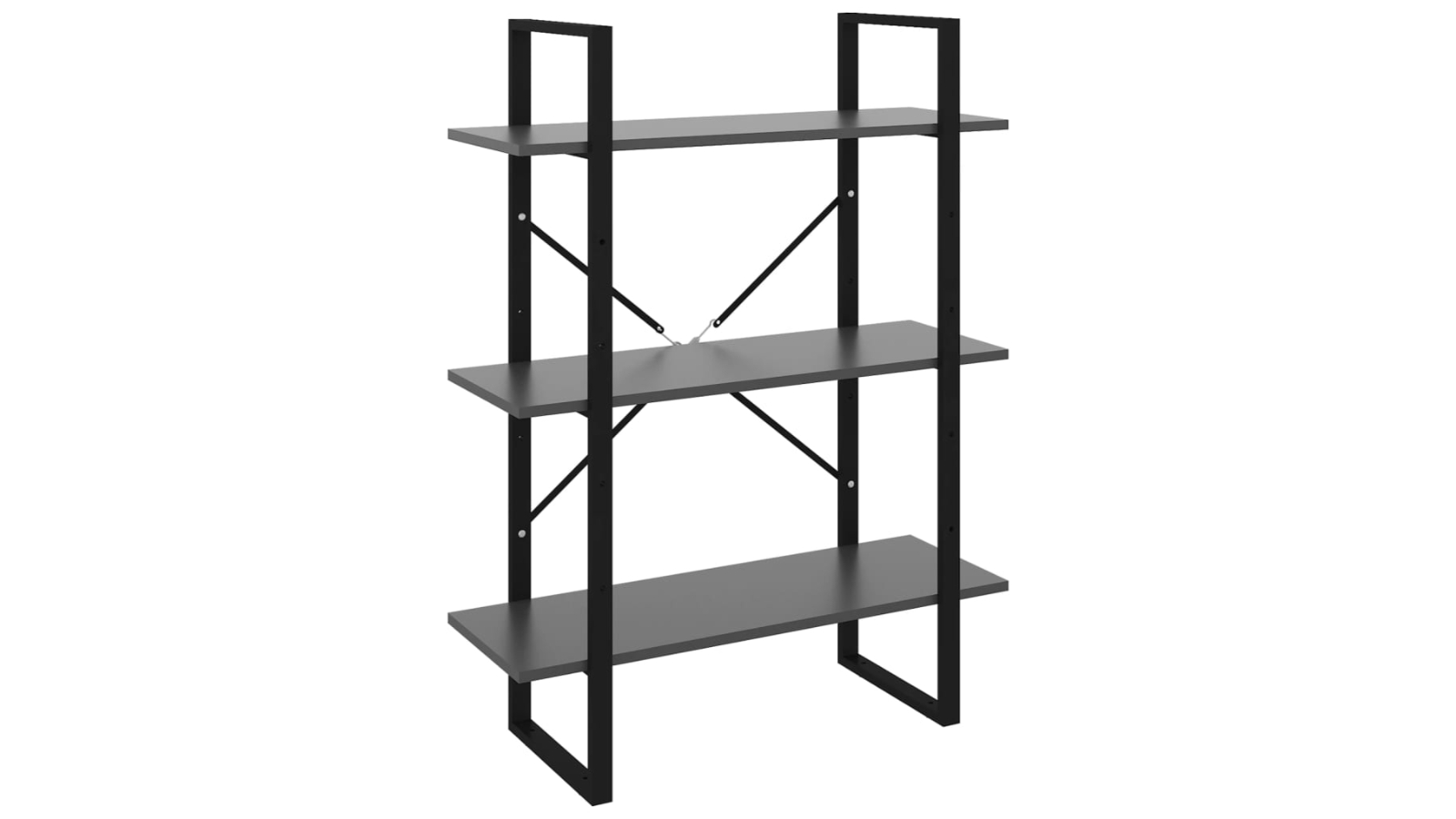vidaXL Engineered Wood Grey 80 x 30 x 105cm Book Cabinet