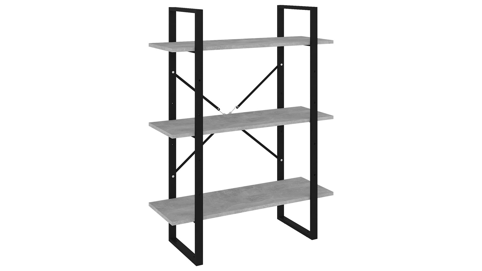 vidaXL Concrete Grey Engineered Wood 80 x 30 x 105cm Book Cabinet