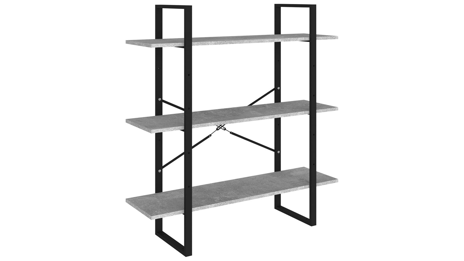 vidaXL Concrete Grey Engineered Wood 100 x 30 x 105cm Book Cabinet