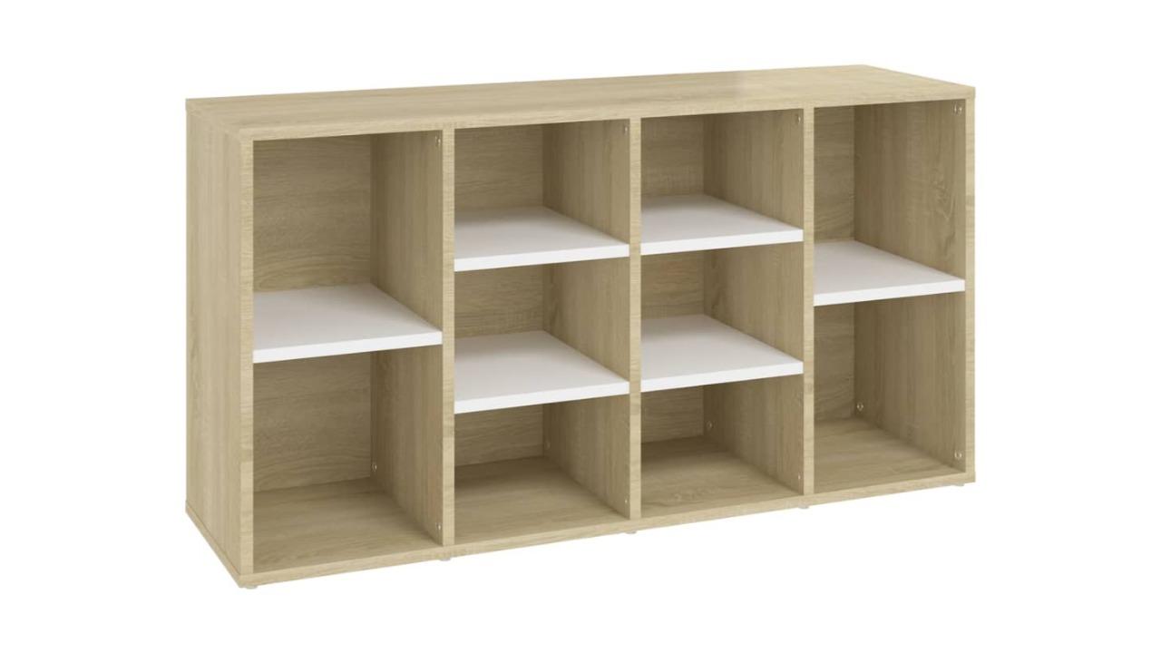 vidaXL Shoe Bench - White/Sonoma Oak