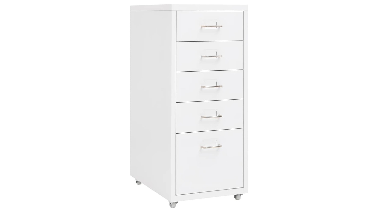 vidaXL Metal 28 x 41 x 69cm Mobile File Cabinet - White