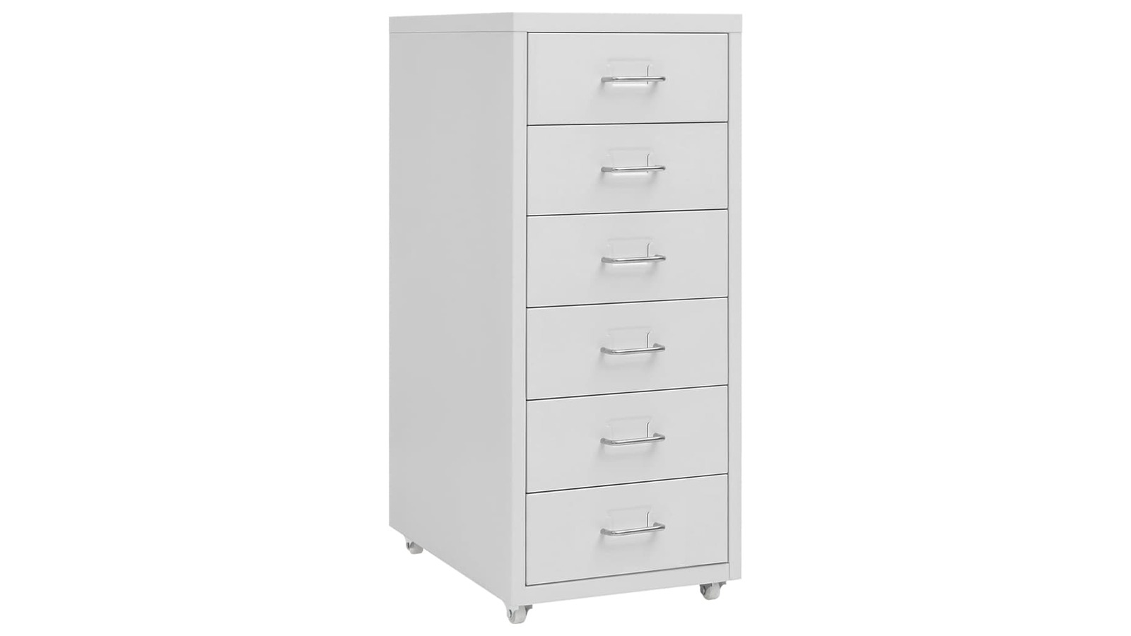 vidaXL Grey Metal 28 x 41 x 69cm Mobile File Cabinet