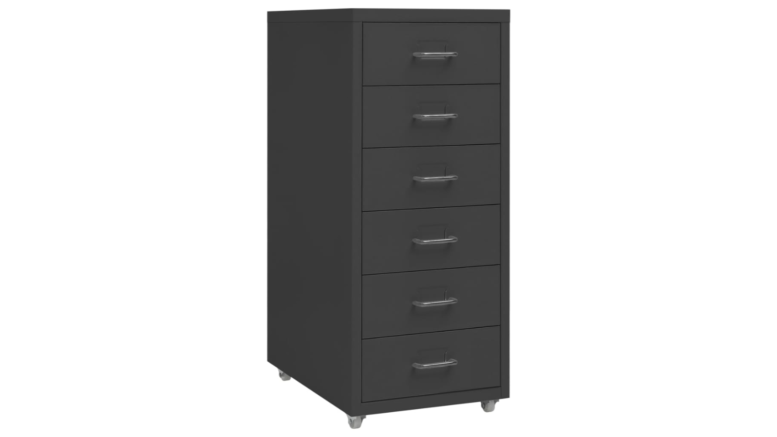 vidaXL Anthracite Metal Mobile File Cabinet - 28 x 41 x 69cm