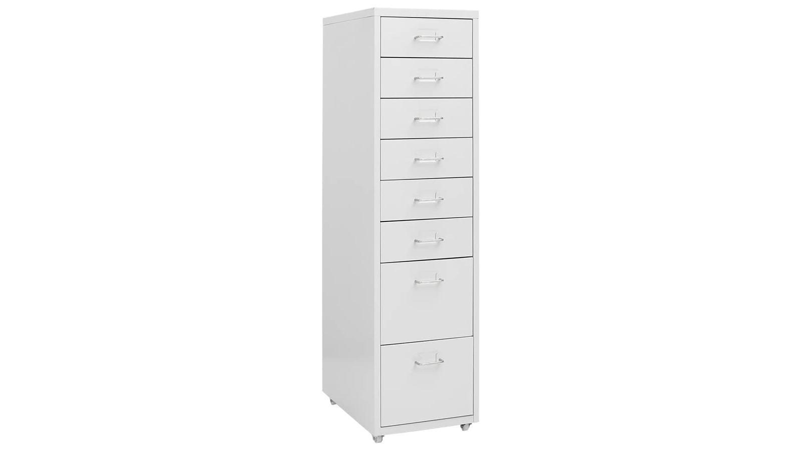 vidaXL Metal 28 x 41 x 109cm Mobile File Cabinet - Grey