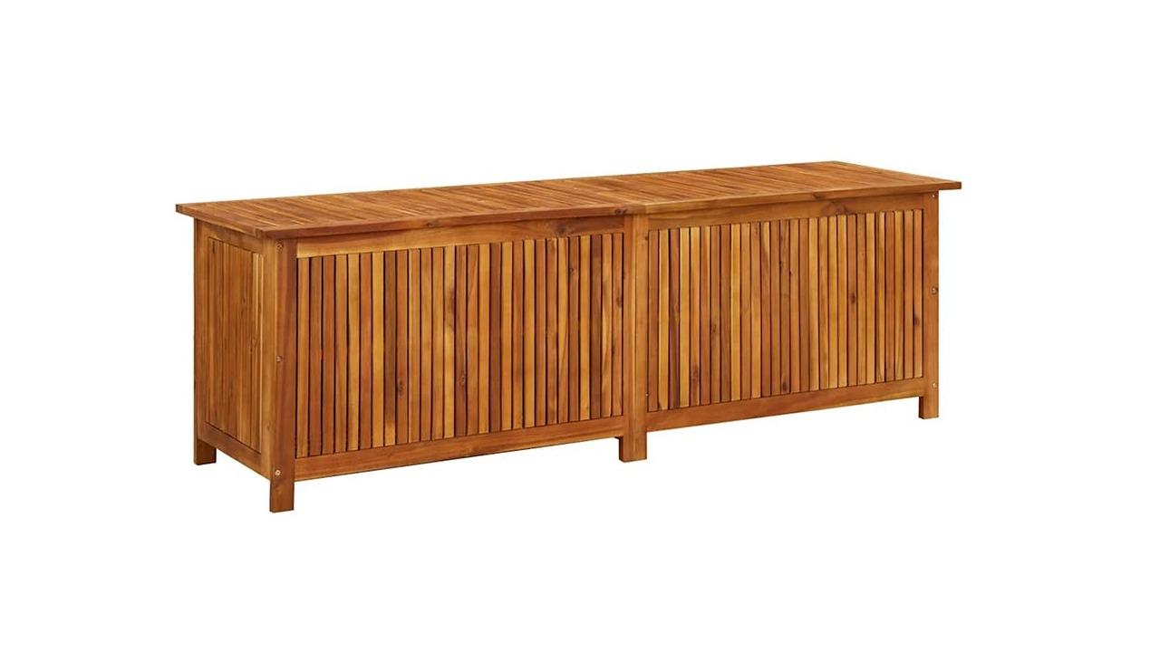 vidaXL Solid Acacia Wood Garden Storage Box - 175 x 50 x 58cm