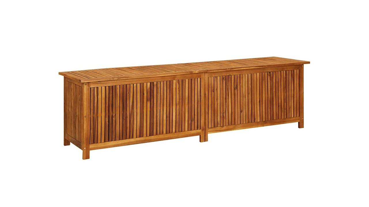 vidaXL Solid Acacia Wood Garden Storage Box - 200 x 50 x 58cm