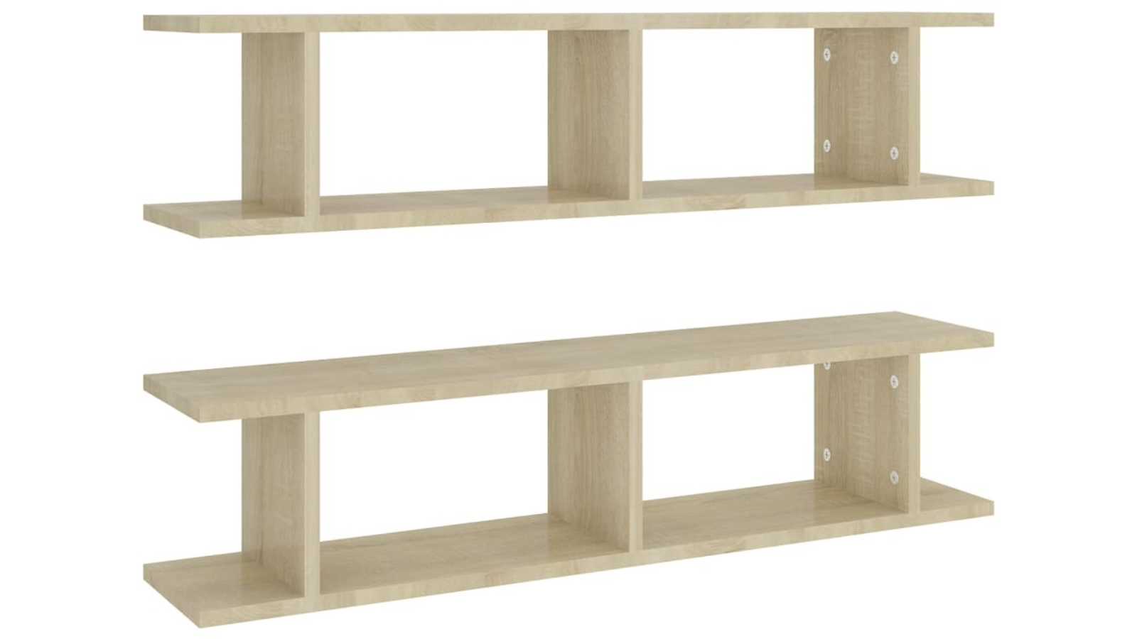 vidaXL 2 Piece Sonoma Oak Engineered Wood 90 x 18 x 20cm Wall Shelve