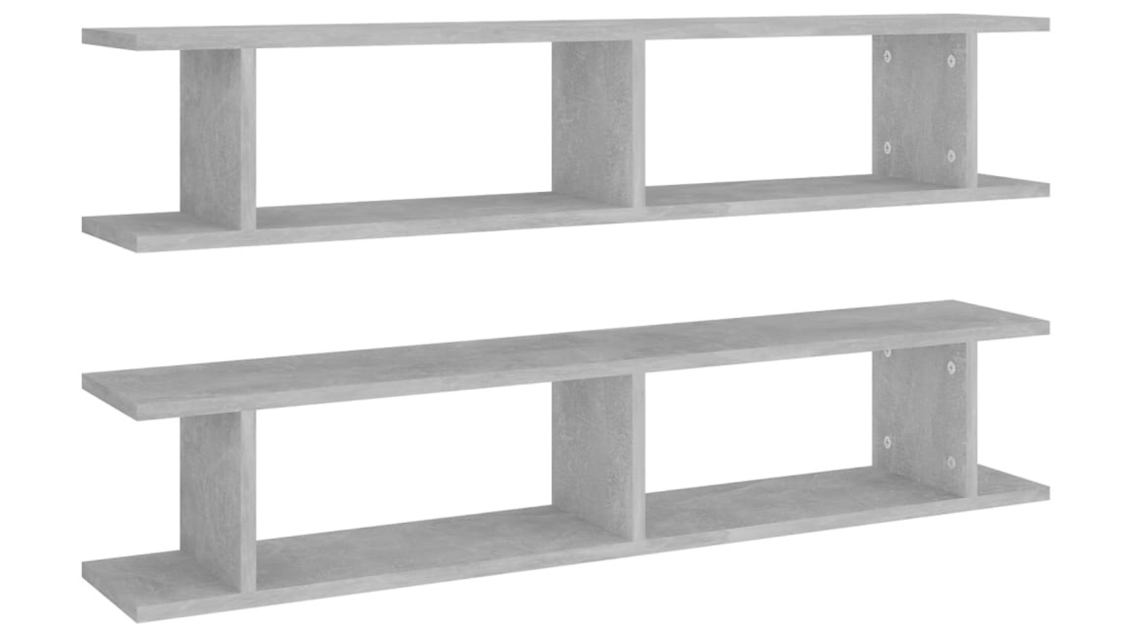 vidaXL 2 Piece Concrete Grey Engineered Wood 105 x 18 x 20cm Wall Shelve